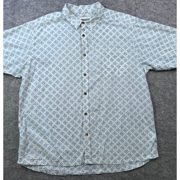 Mountain Khakis Other - Mountain Khakis Mens XXL Fish Hatch Signature Print‎ Short Sleeve